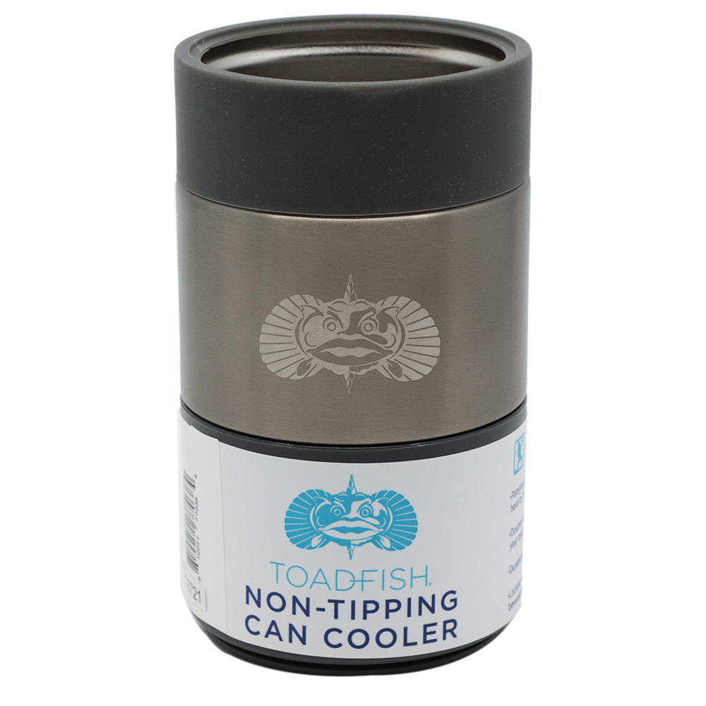 Toadfish Non-Tipping Double Insulated Can Coozie / Stubby Holder Graphite