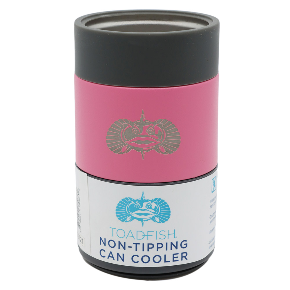 Toadfish Non-Tipping Double Insulated Can Coozie / Stubby Holder Pink