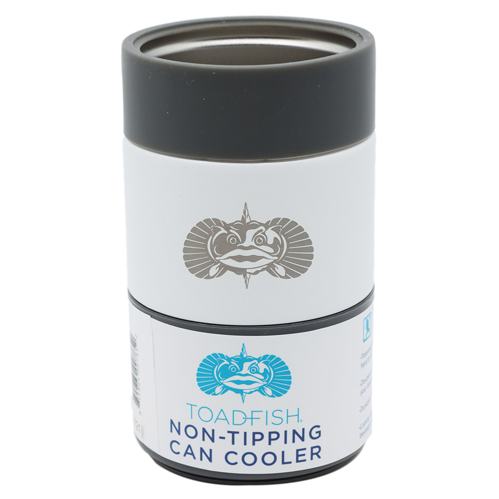 Toadfish Non-Tipping Double Insulated Can Coozie / Stubby Holder White