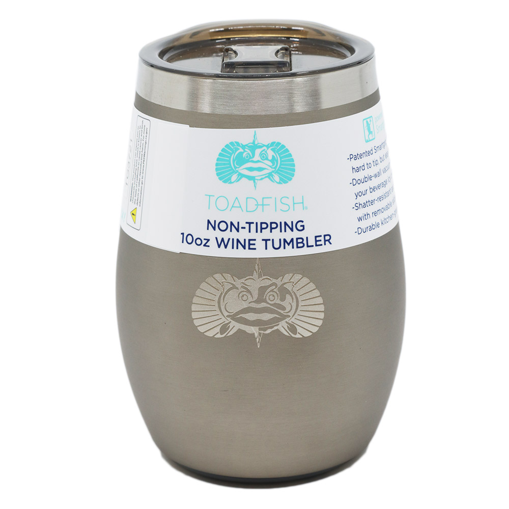 Toadfish Non-Tipping Wine Double Insulated Travel Mug 295ml Graphite