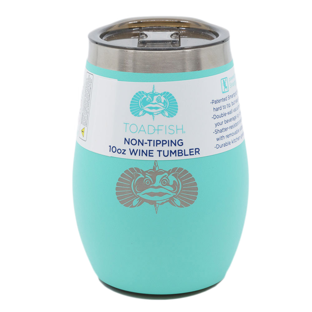 Toadfish Non-Tipping Wine Double Insulated Travel Mug 295ml Teal