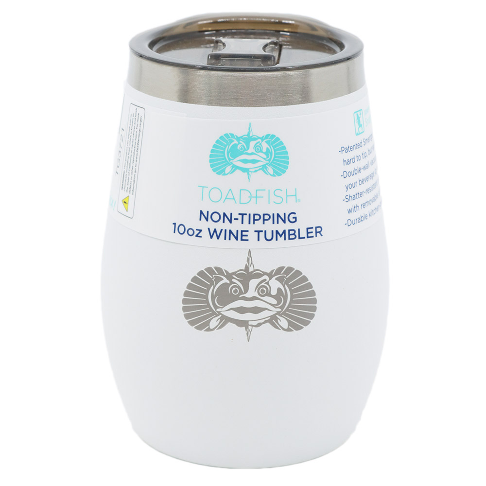 Toadfish Non-Tipping Wine Double Insulated Travel Mug 295ml White