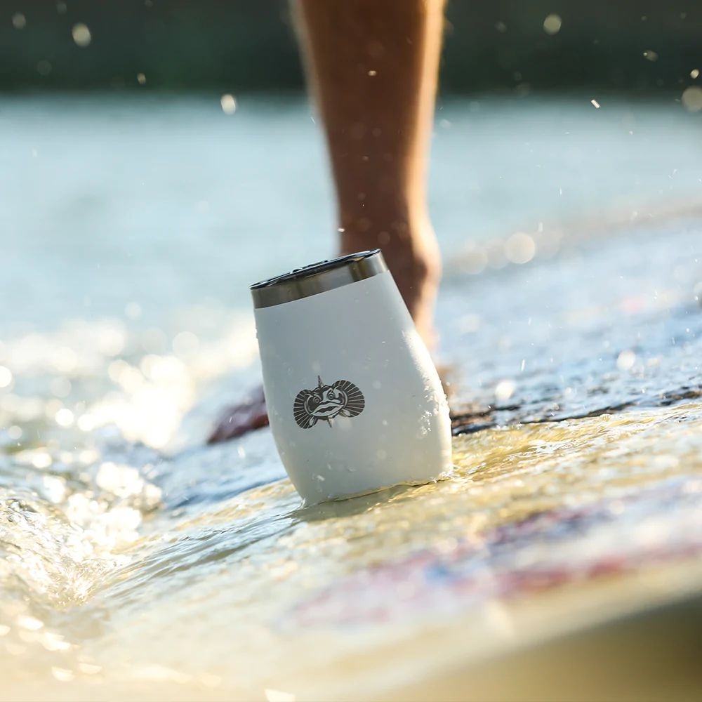 Toadfish Non-Tipping Wine Double Insulated Travel Mug 295ml White