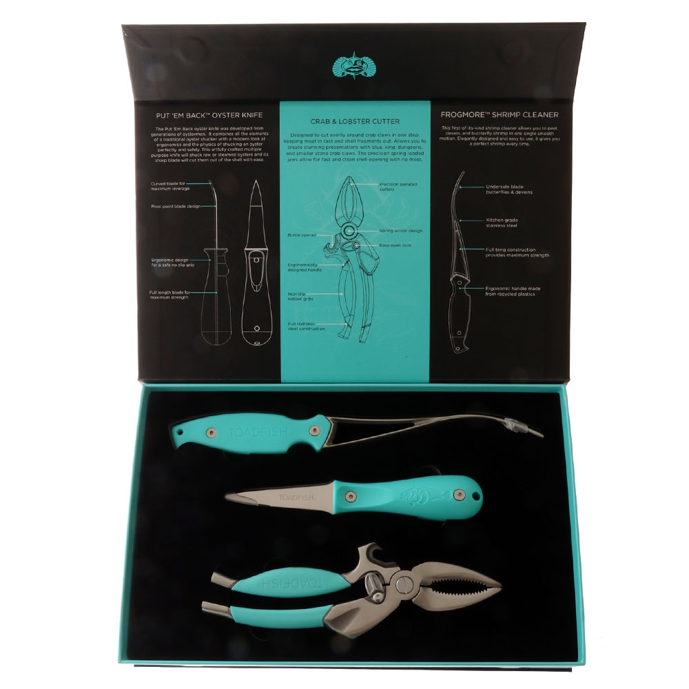 Toadfish Coastal Kitchen Collection - Oyster Knife, Prawn / Shrimp Cleaner, Crayfish / Crab Cutter