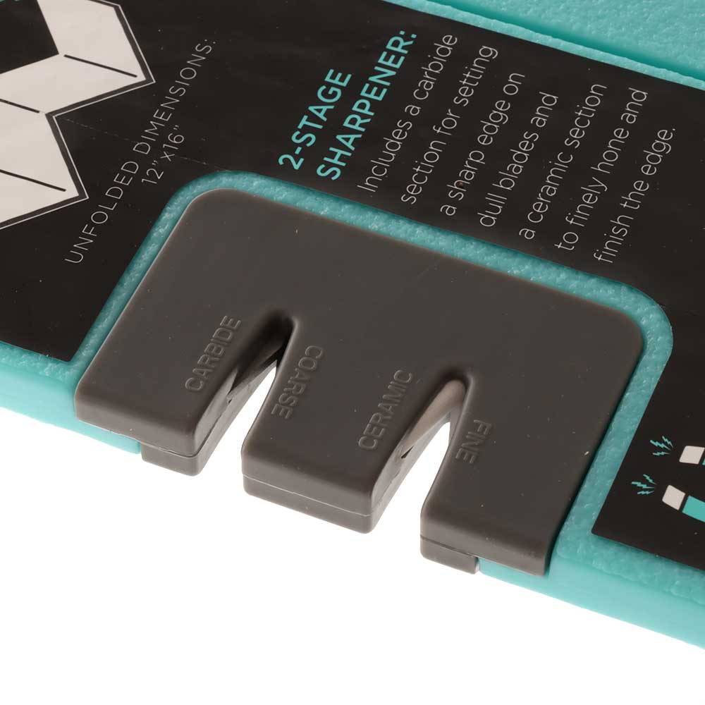 Toadfish Stowaway Folding Cutting Board with Built-In Knife Sharpener 30x40cm