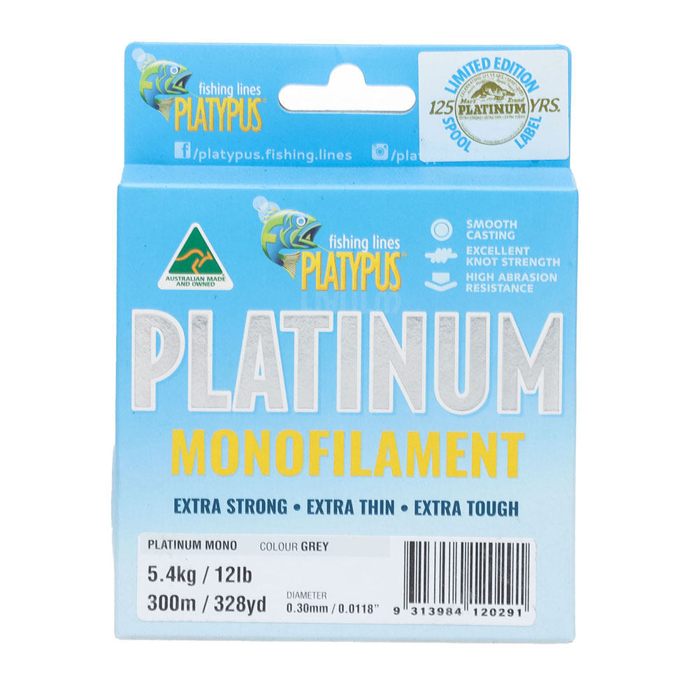 Platypus Platinum Monofilament 300m 12lb 0.30mm