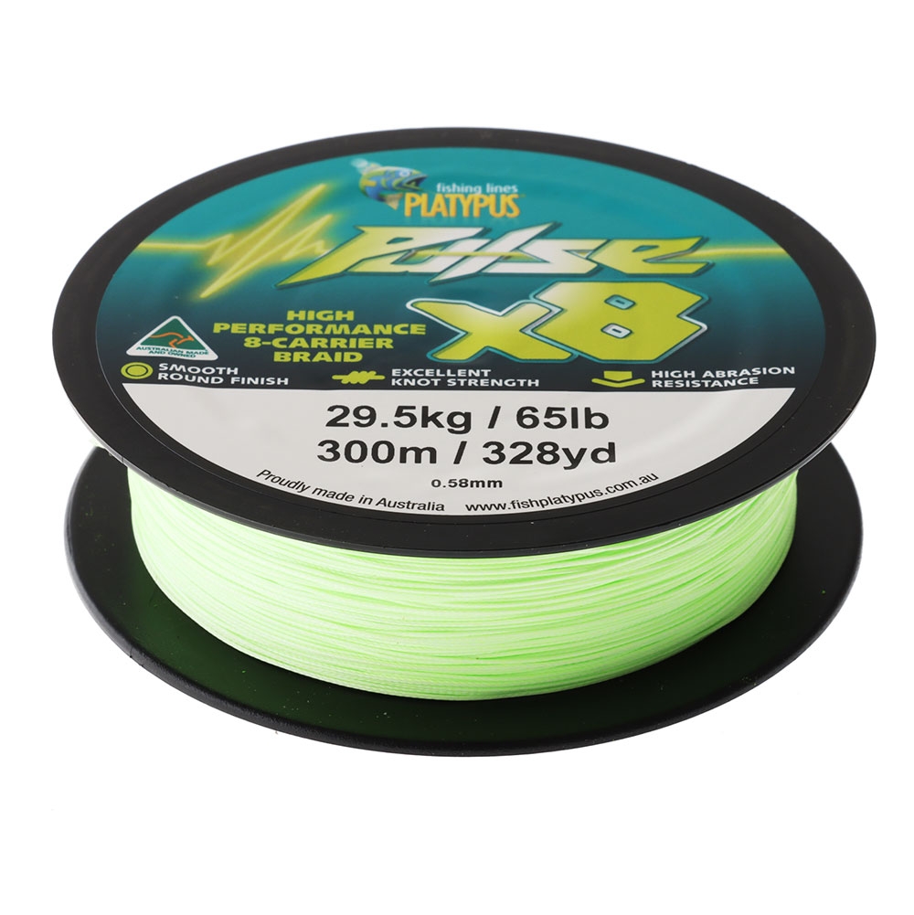 Platypus Pulse X8 Braid Aussie Green 300m 65lb