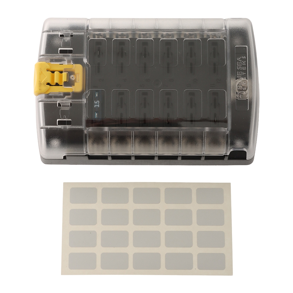 Blue Sea 5029 12-Gang Fuse Block ST ATO/ATC with Cover