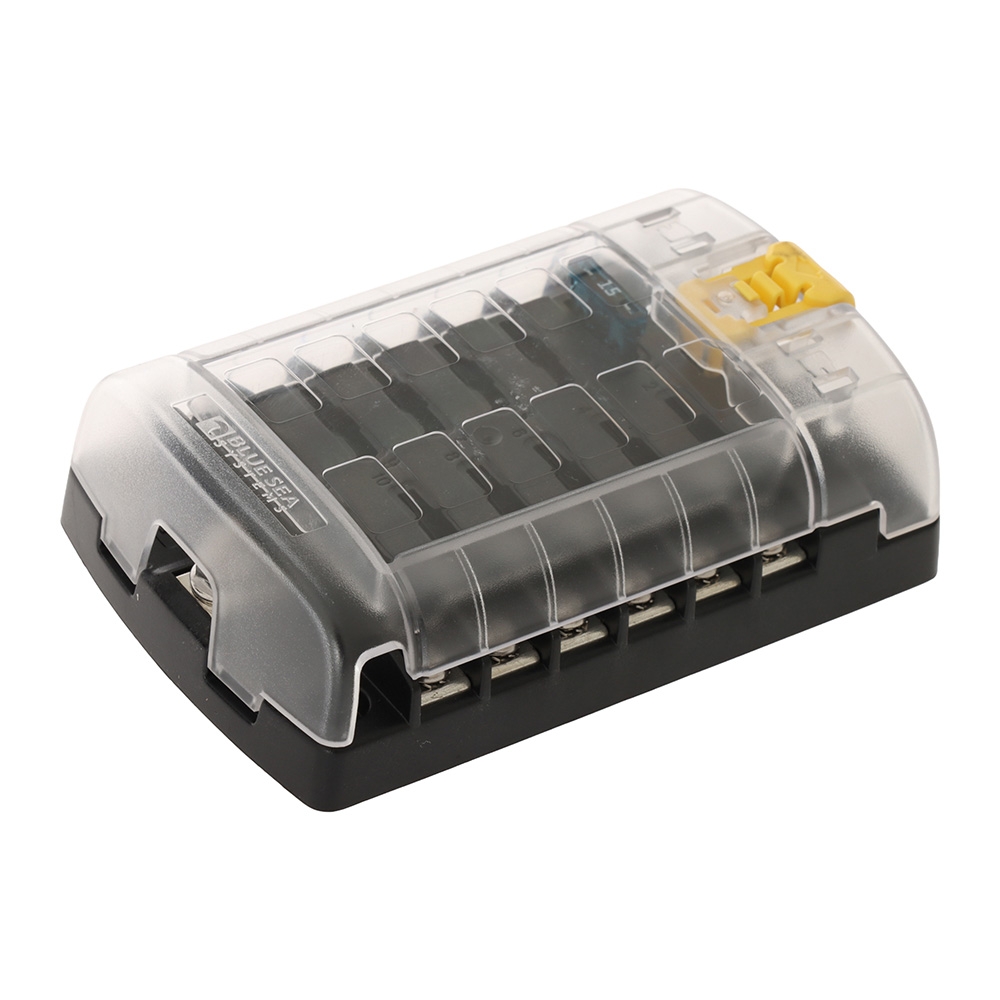 Blue Sea 5029 12-Gang Fuse Block ST ATO/ATC with Cover