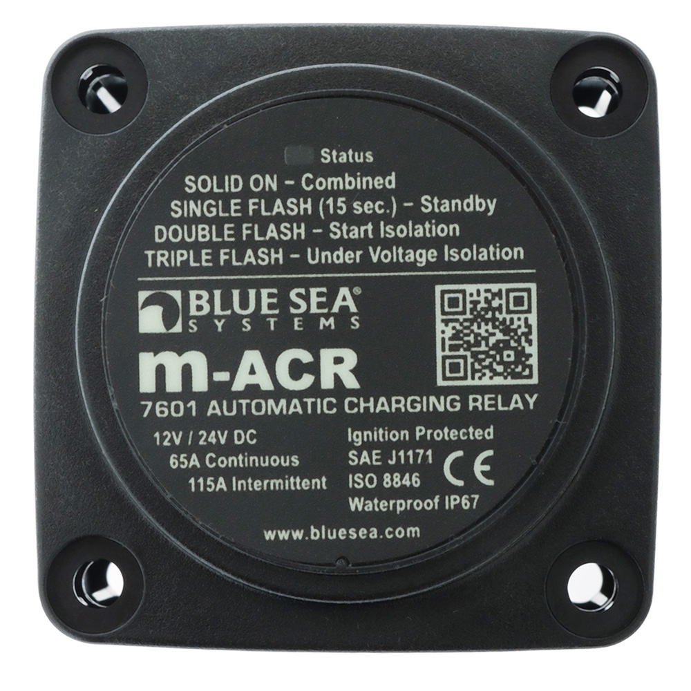 Blue Sea m-Series Automatic Charging Relay 12/24vDC 65A