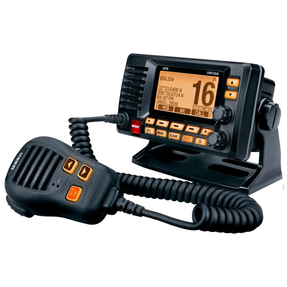 Uniden UNIUM725GBK Fixed Mount VHF Marine Radio Black