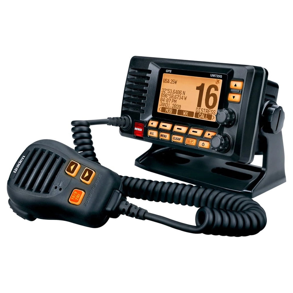 Uniden UM725GBTBK Fixed Mount VHF Marine Radio Black Uniden UM725GBTBK Fixed Mount VHF Marine Radio Black