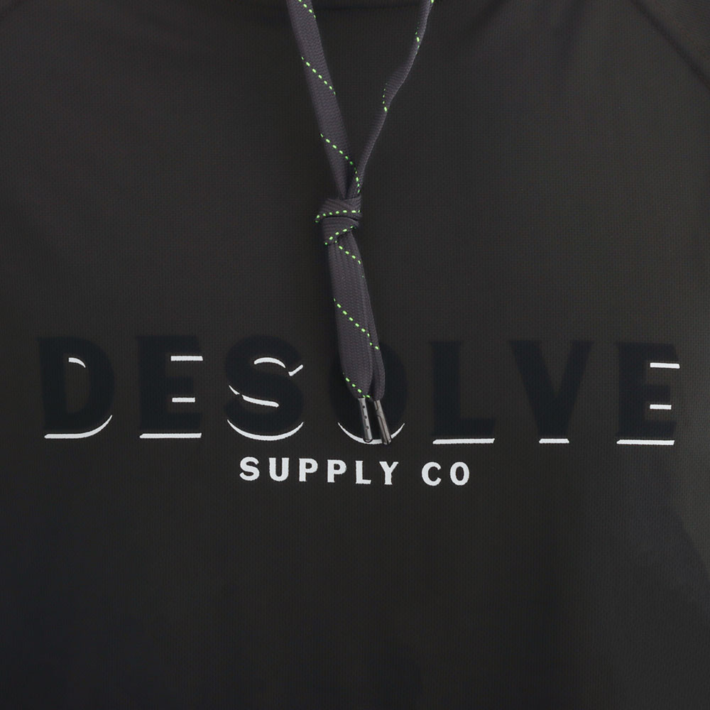 Desolve UPF30 Fish Face Hoodie Green Black S