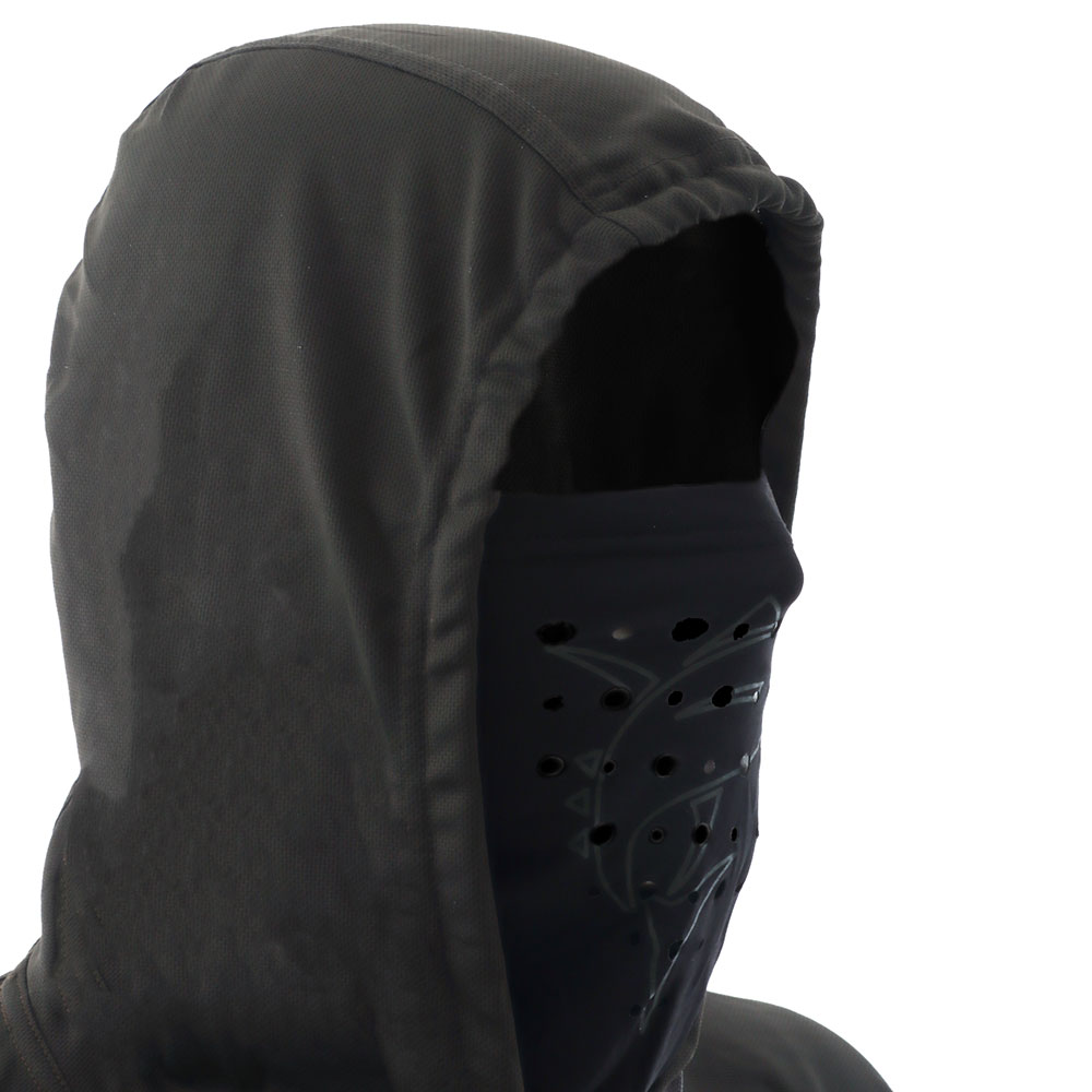 Desolve UPF30 Fish Face Hoodie Green Black S
