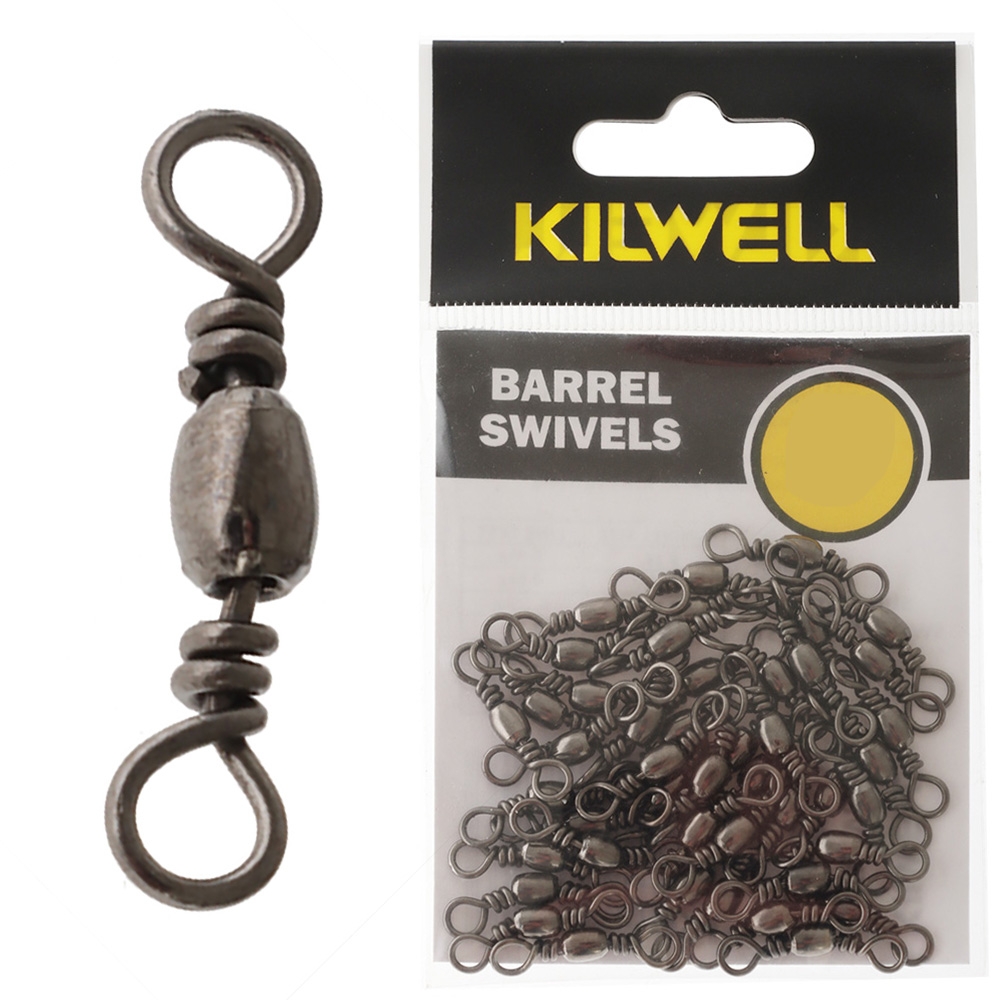 Kilwell Barrel Swivels Bulk Pack Size 12 Qty 50