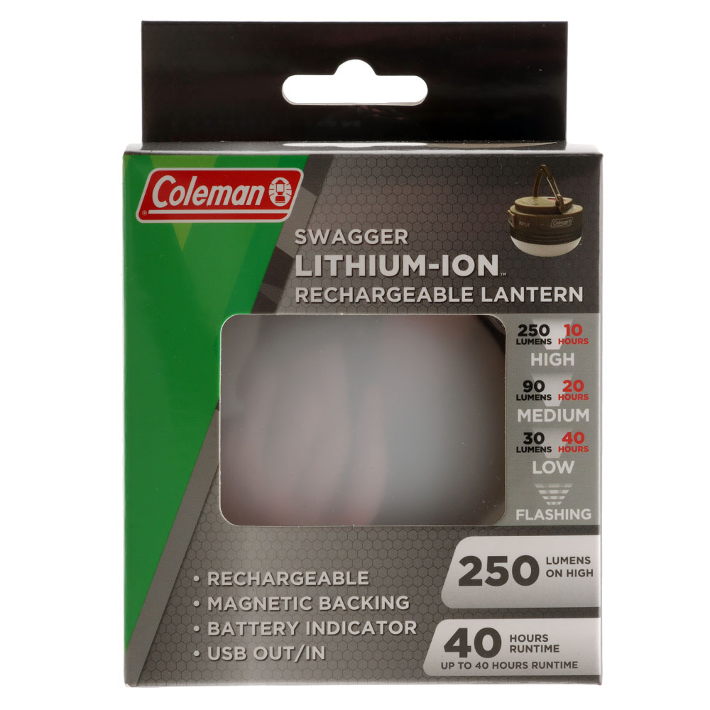 Coleman Swagger Lithium-Ion Rechargeable Lantern 200 Lumens