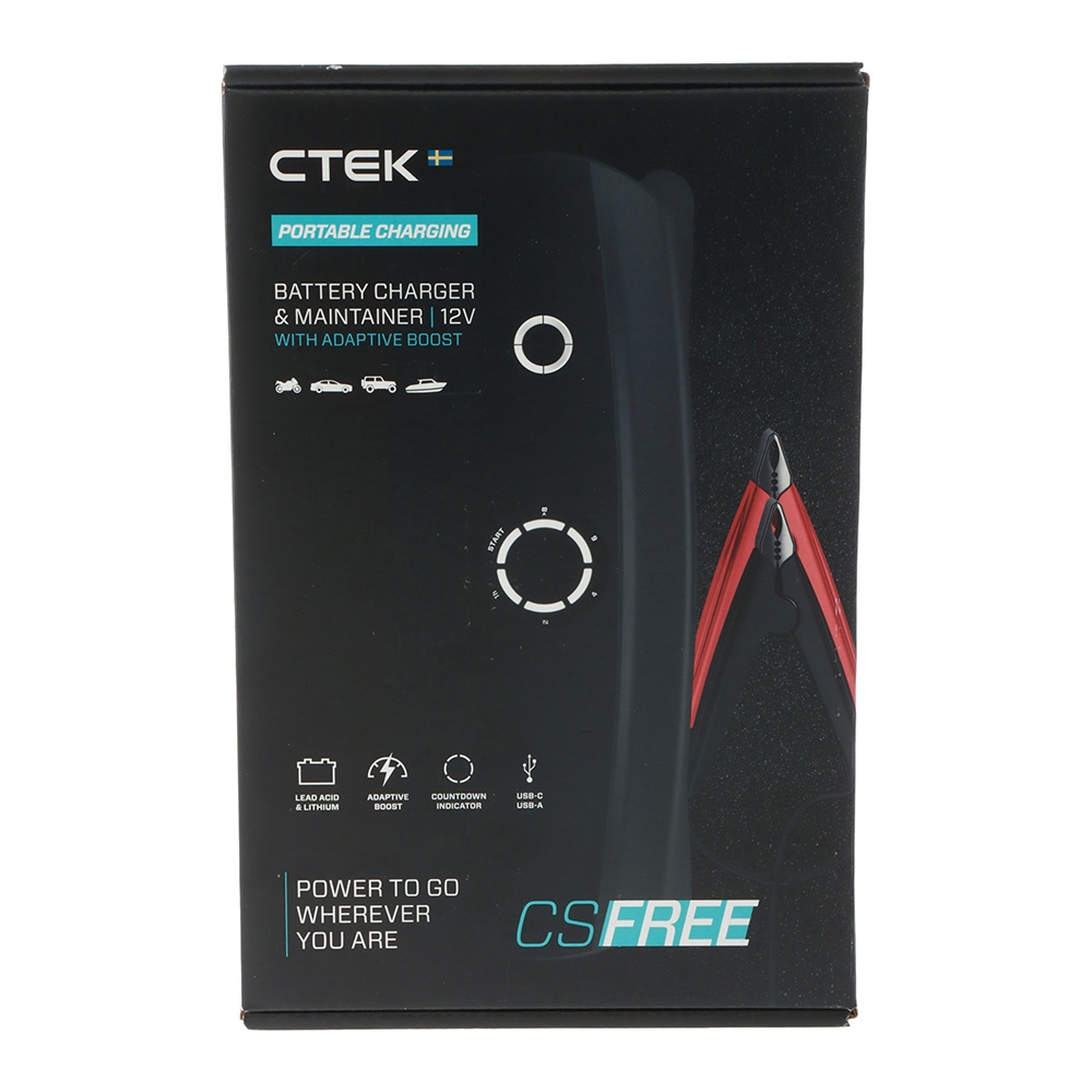 CTEK CS FREE Portable Battery Charger and Smart Maintainer