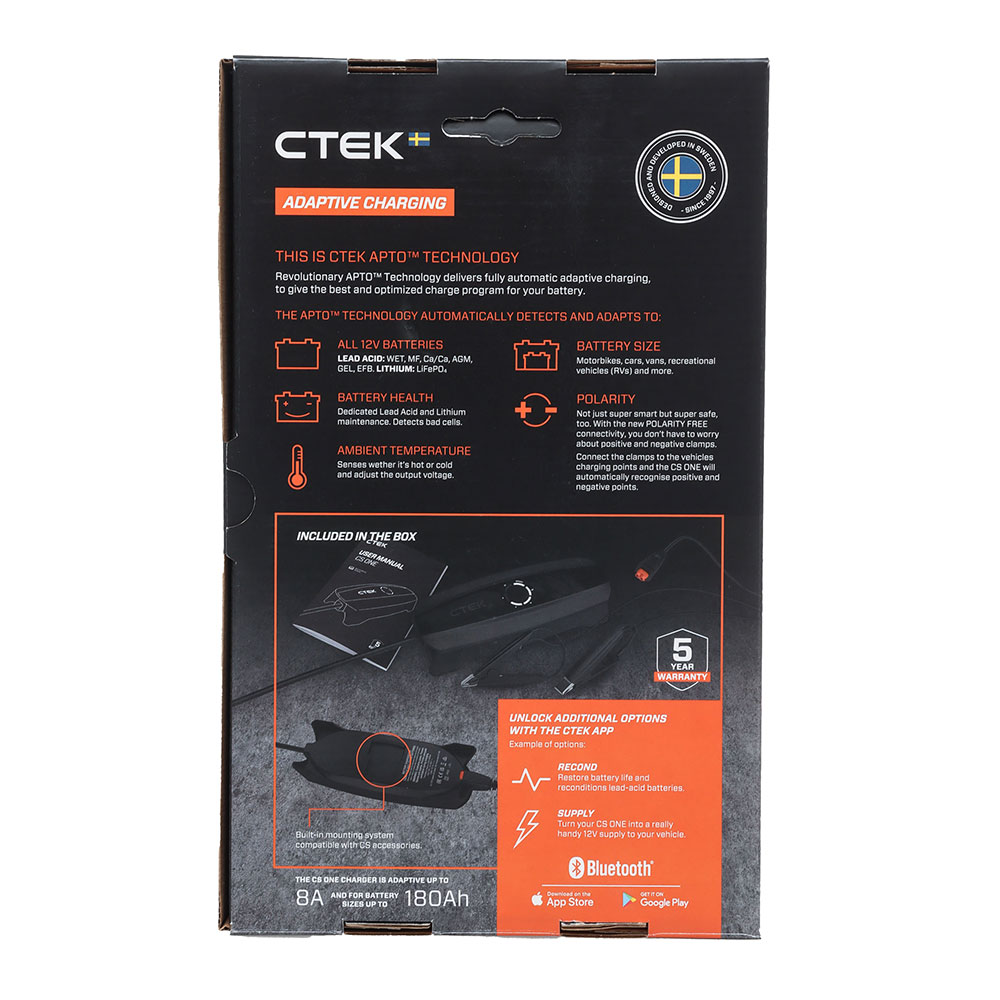 CTEK CS ONE Adaptive Battery Charger and Maintainer