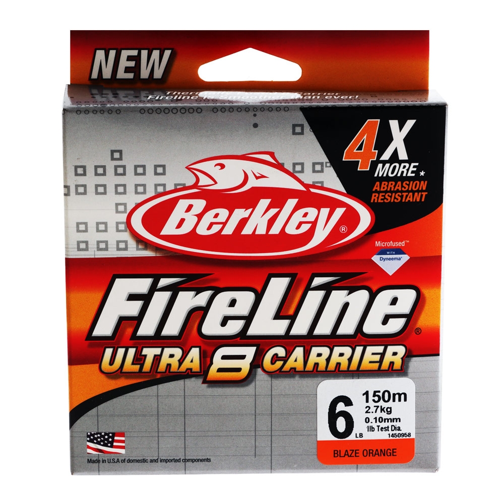 Berkley Fireline Ultra 8 Braid 150m 6lb Blaze Orange