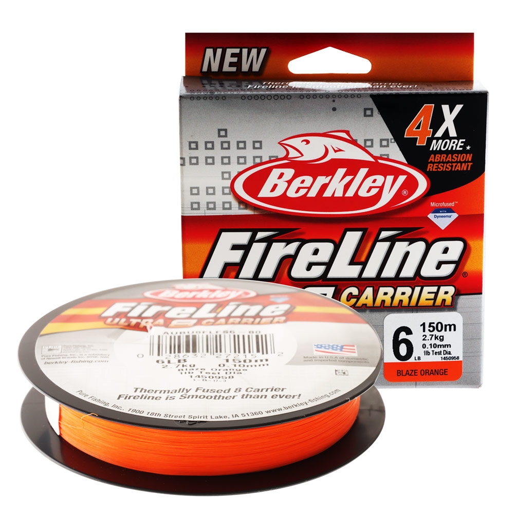 Berkley Fireline Ultra 8 Braid 150m 6lb Blaze Orange