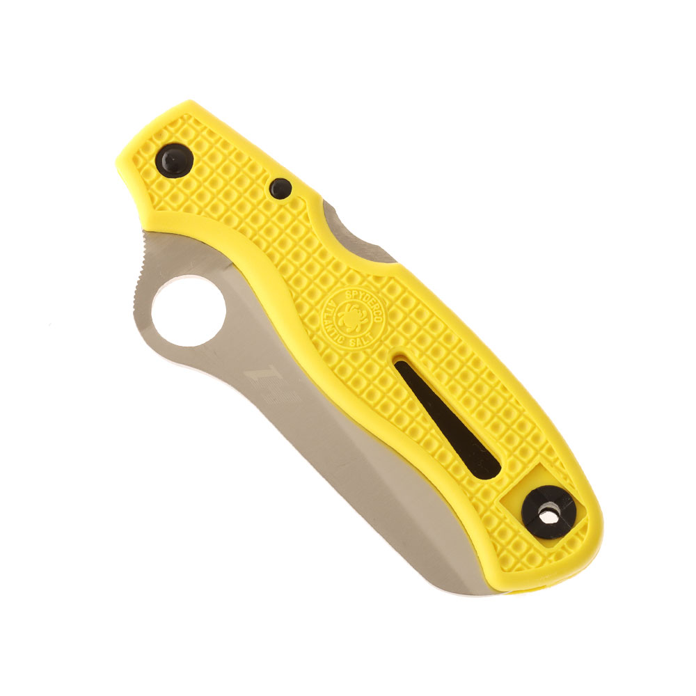 Spyderco Atlantic Salt Serrated Pocket Knife Yellow 9.4cm