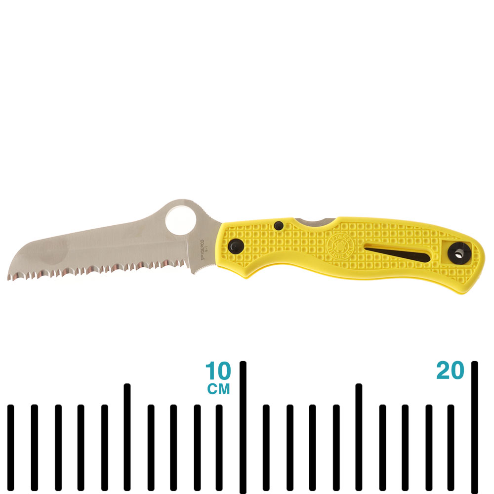 Spyderco Atlantic Salt Serrated Pocket Knife Yellow 9.4cm