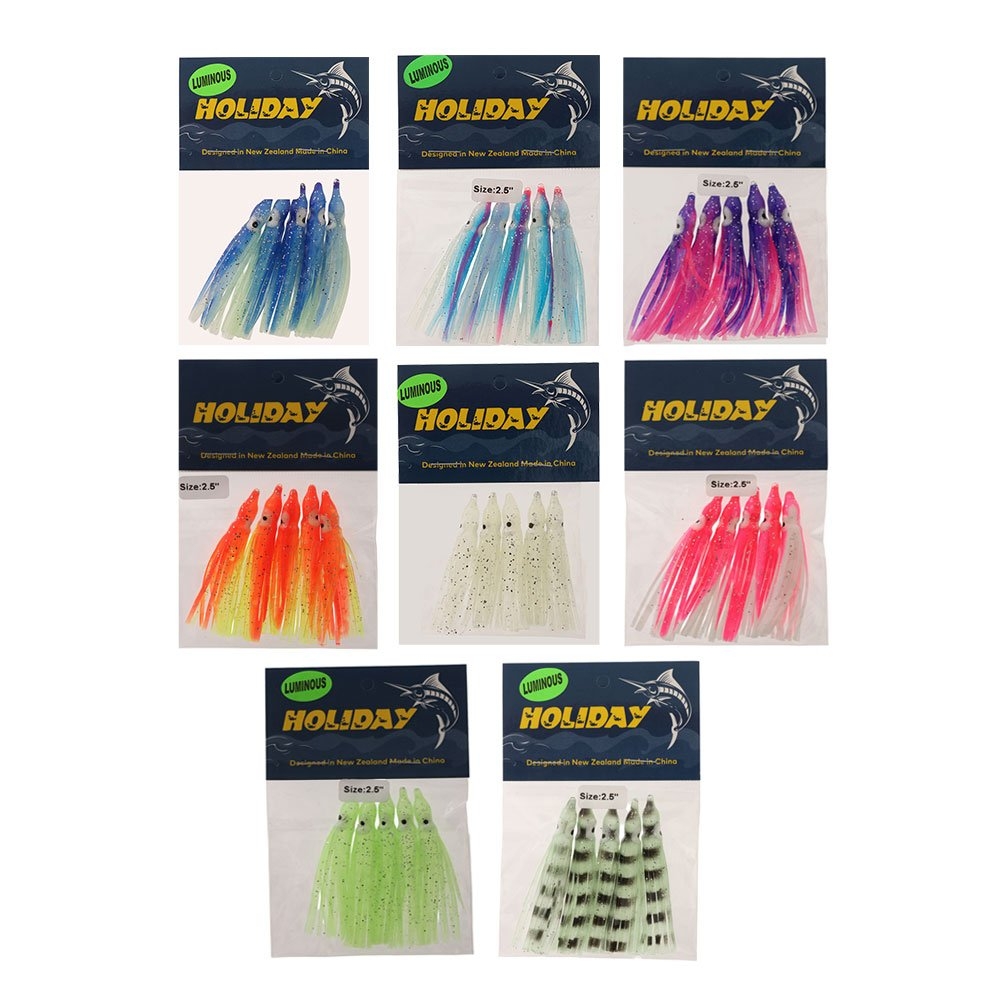 Holiday Octopus Skirts 2.5in Qty 5