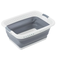 Seymours Collapse-A-Laundry Basket 37L Grey Thumbnail Seymours Collapse-A-Laundry Basket 37L Grey