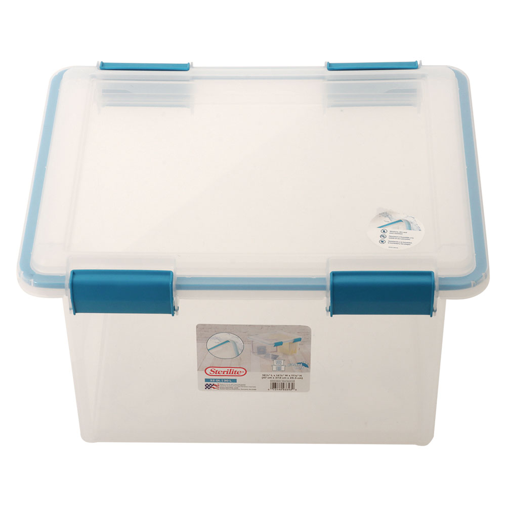 Sterilite Gasket Storage Box 30L Clear