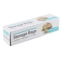 SNAZZEE Resealable Storage Bags 20 pack 17.5x20cm Thumbnail SNAZZEE Resealable Storage Bags 20 pack 17.5x20cm