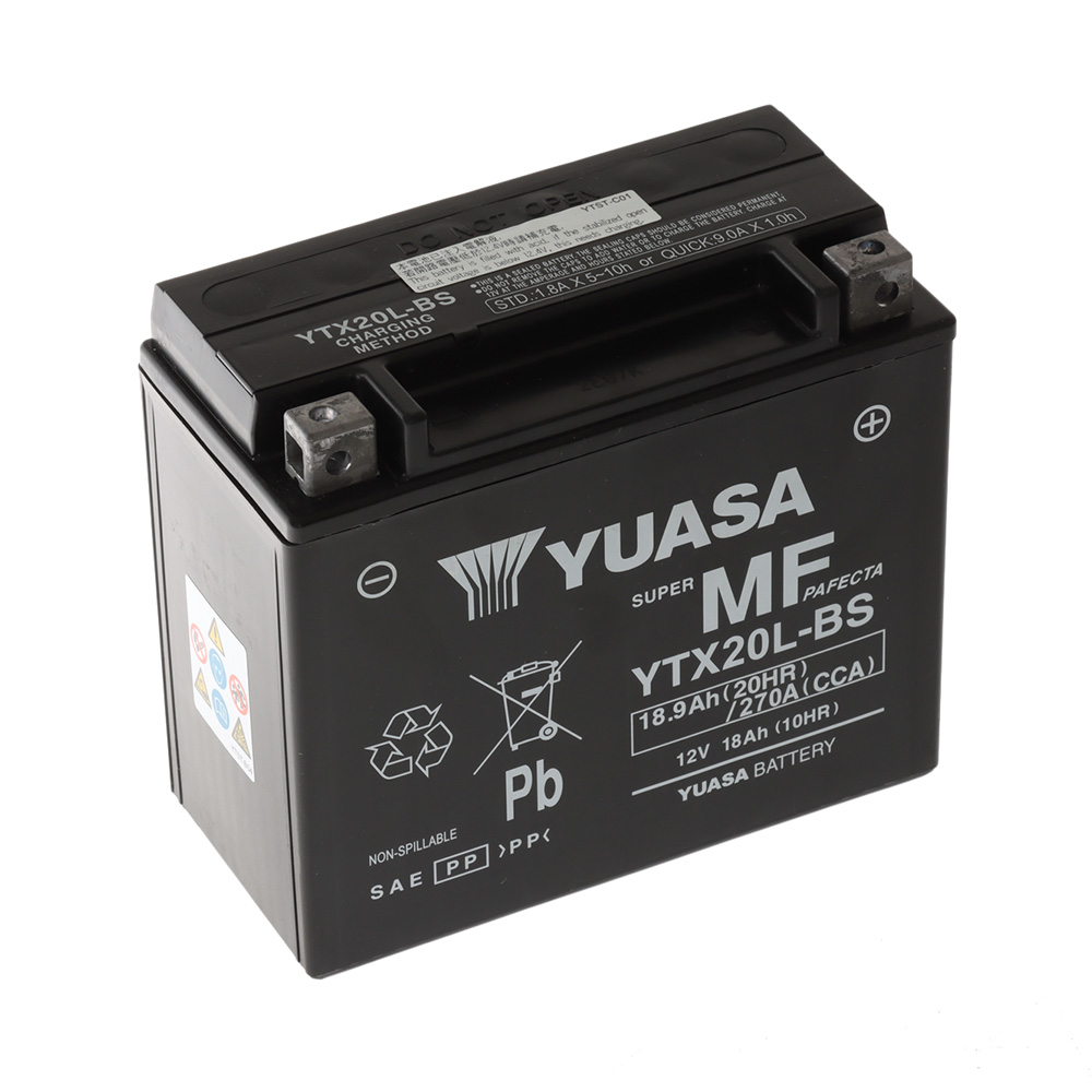 Yuasa YTX20L-BS Sealed Lead Acid AGM Battery 12V 18Ah