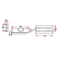 Marine Town Stainless Steel Transom Door Catch Thumbnail Marine Town Stainless Steel Transom Door Catch