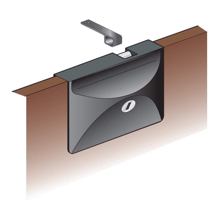 Southco Lock Door/Hatch Sliding C/W Lock Black