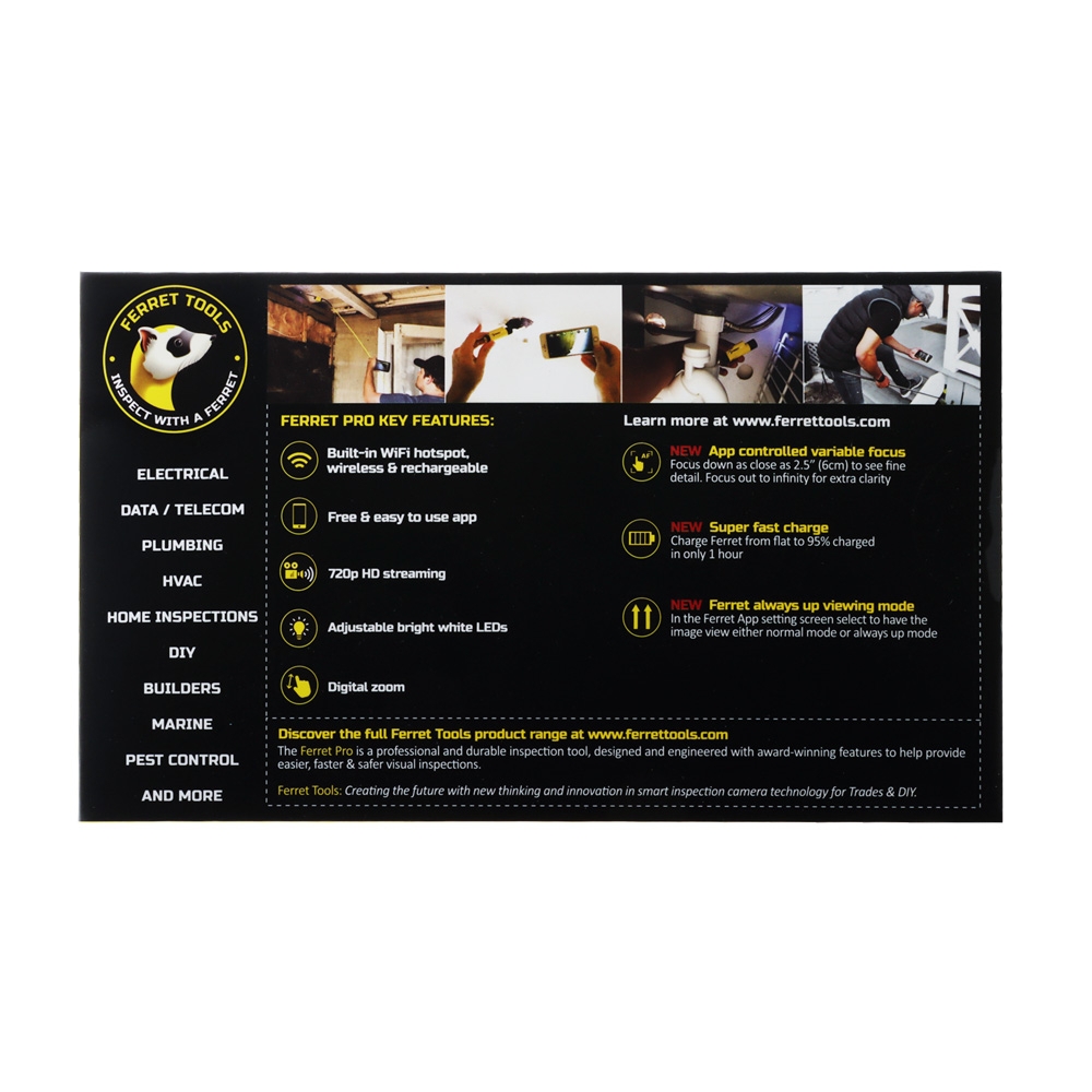 Ferret Pro IP67 WiFi Inspection Camera Kit