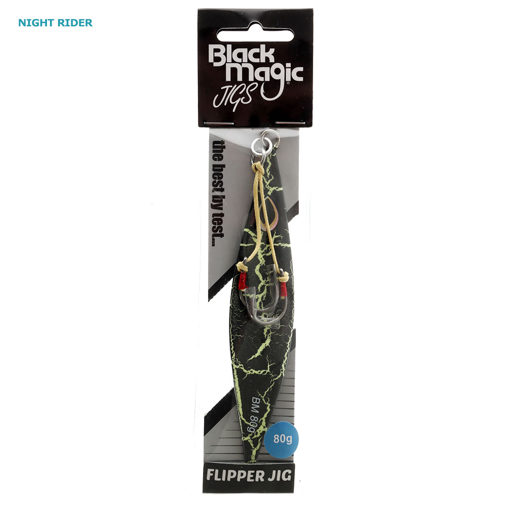 Black Magic Flipper Slow Pitch Jig 80g Night Rider