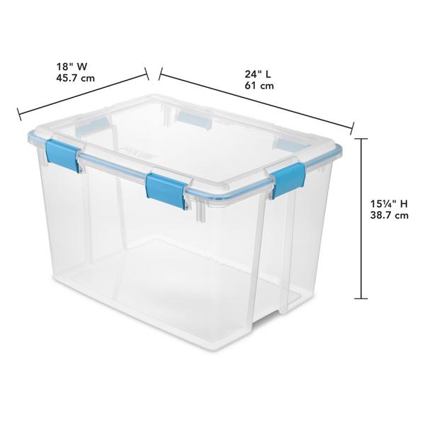 Sterilite Gasket Storage Box 76L Clear