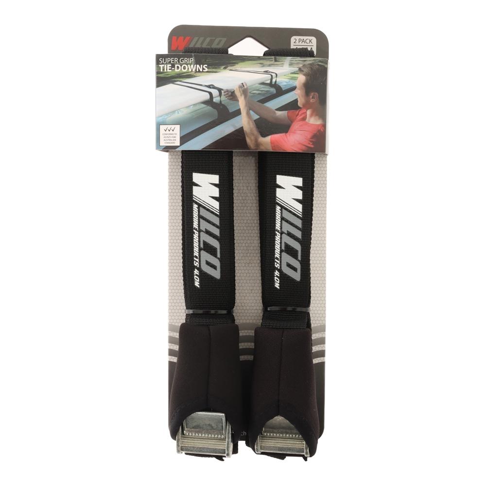 Wilco Super Grip Padded Camlock Tie-Down Straps - Pair 4m