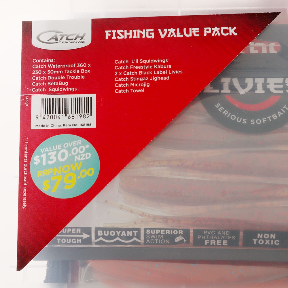 Catch Fishing 10-Piece Value Pack with Tackle Box