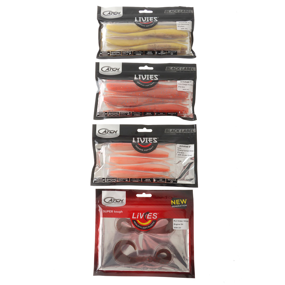 Catch Livies Softbait 10-Piece Value Pack with Tackle Box