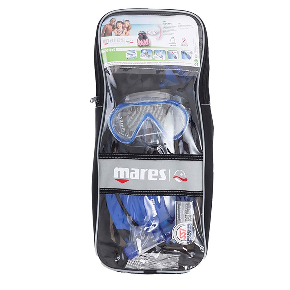 Mares Seahorse Allegra Kids Snorkel and Fins Set Blue S/M