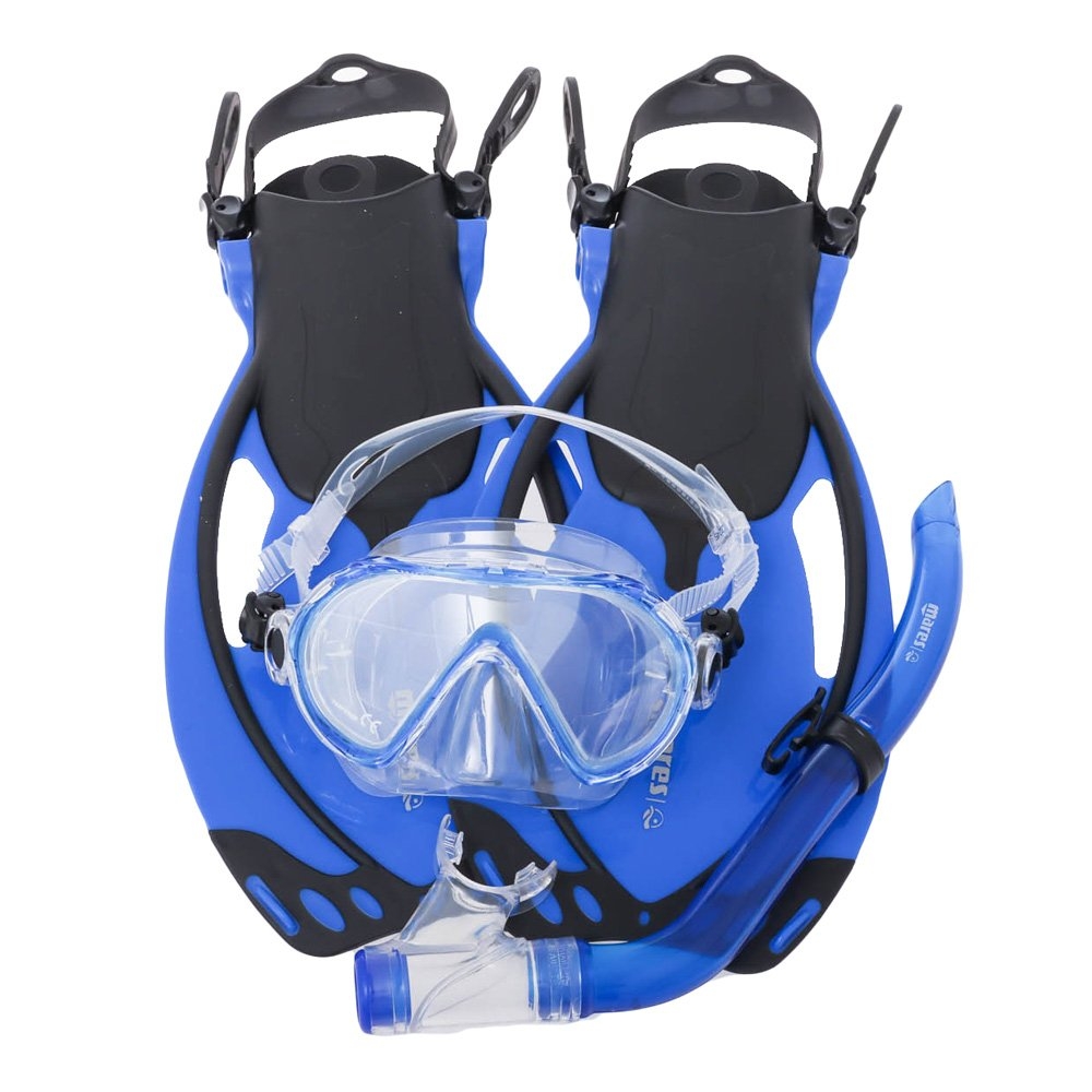 Mares Seahorse Allegra Kids Snorkel and Fins Set Blue L/XL