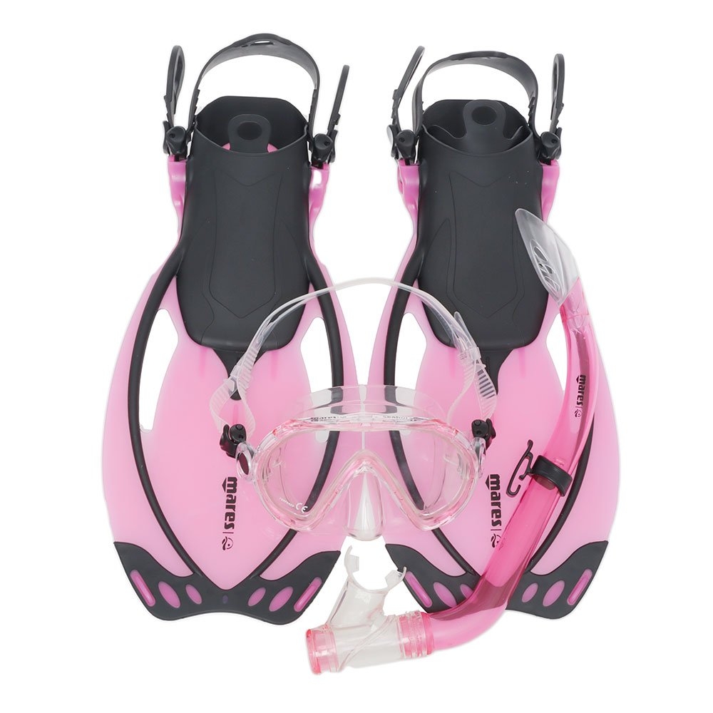 Mares Seahorse Allegra Kids Snorkel and Fins Set Pink L/XL