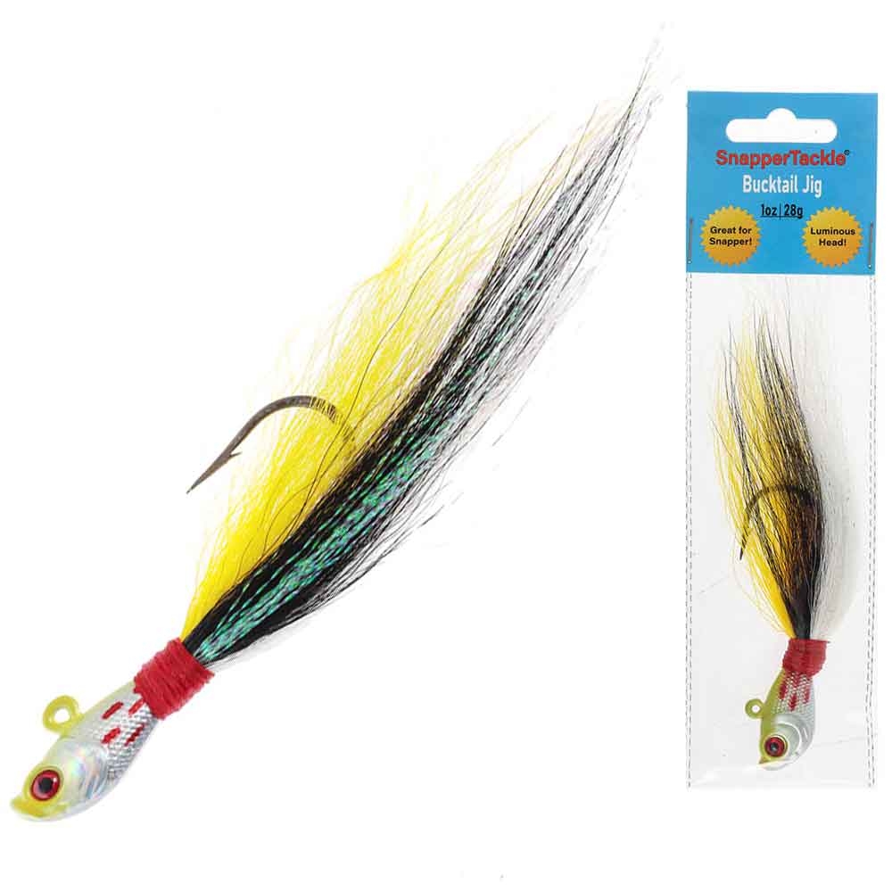 SnapperTackle Bucktail Jig 1oz Green/Gold/White