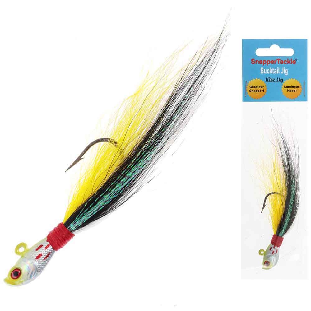 SnapperTackle Bucktail Jig 1/2oz Green/Gold/White