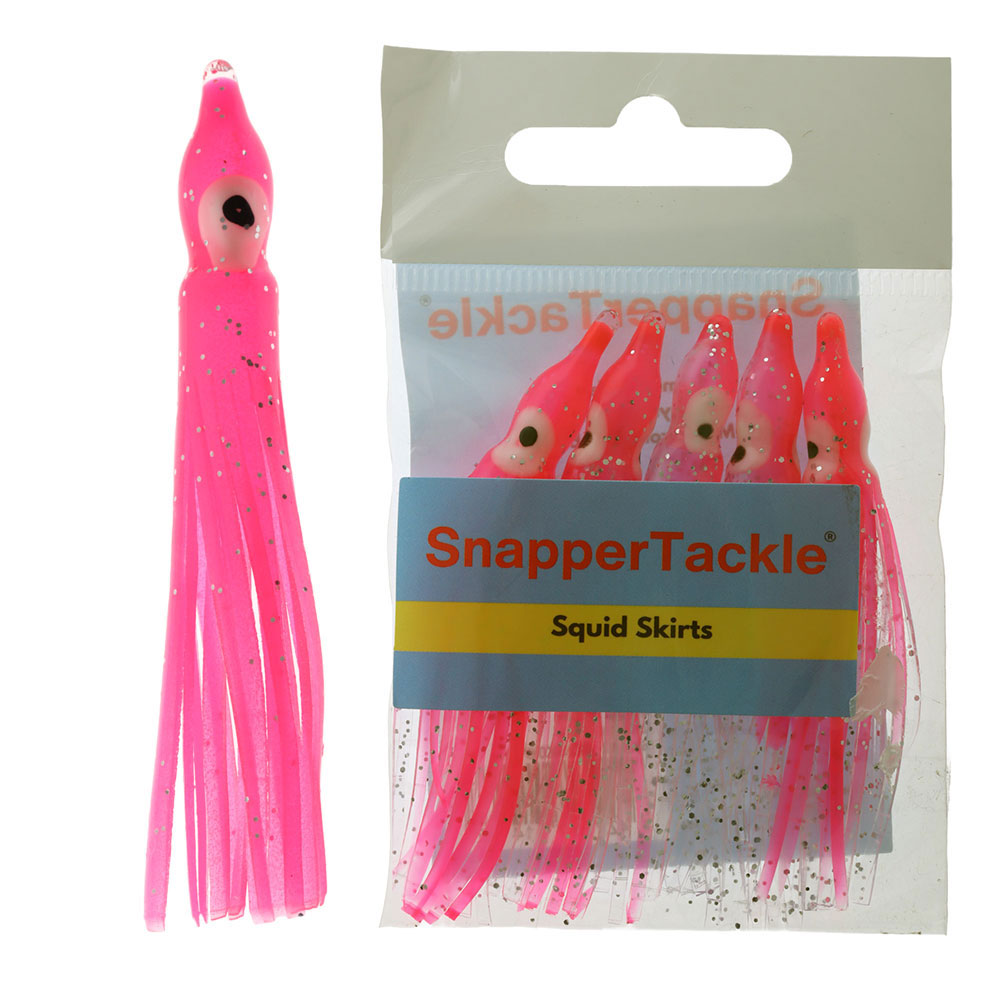 SnapperTackle Squid Skirts 6cm Qty 5 Pink