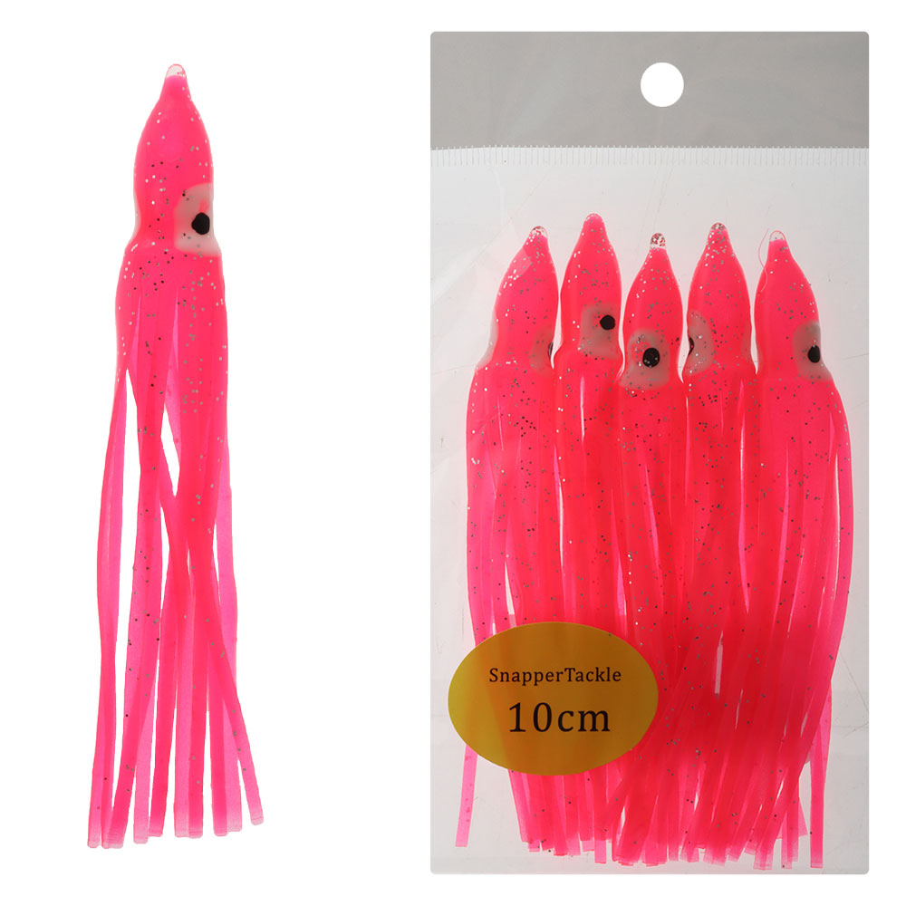 SnapperTackle Squid Skirts 10cm Qty 5 Pink