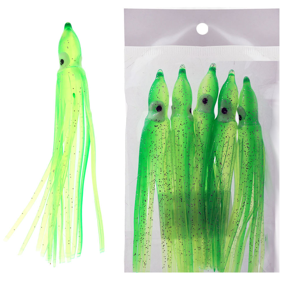 SnapperTackle Squid Skirts 12cm Qty 5 Green