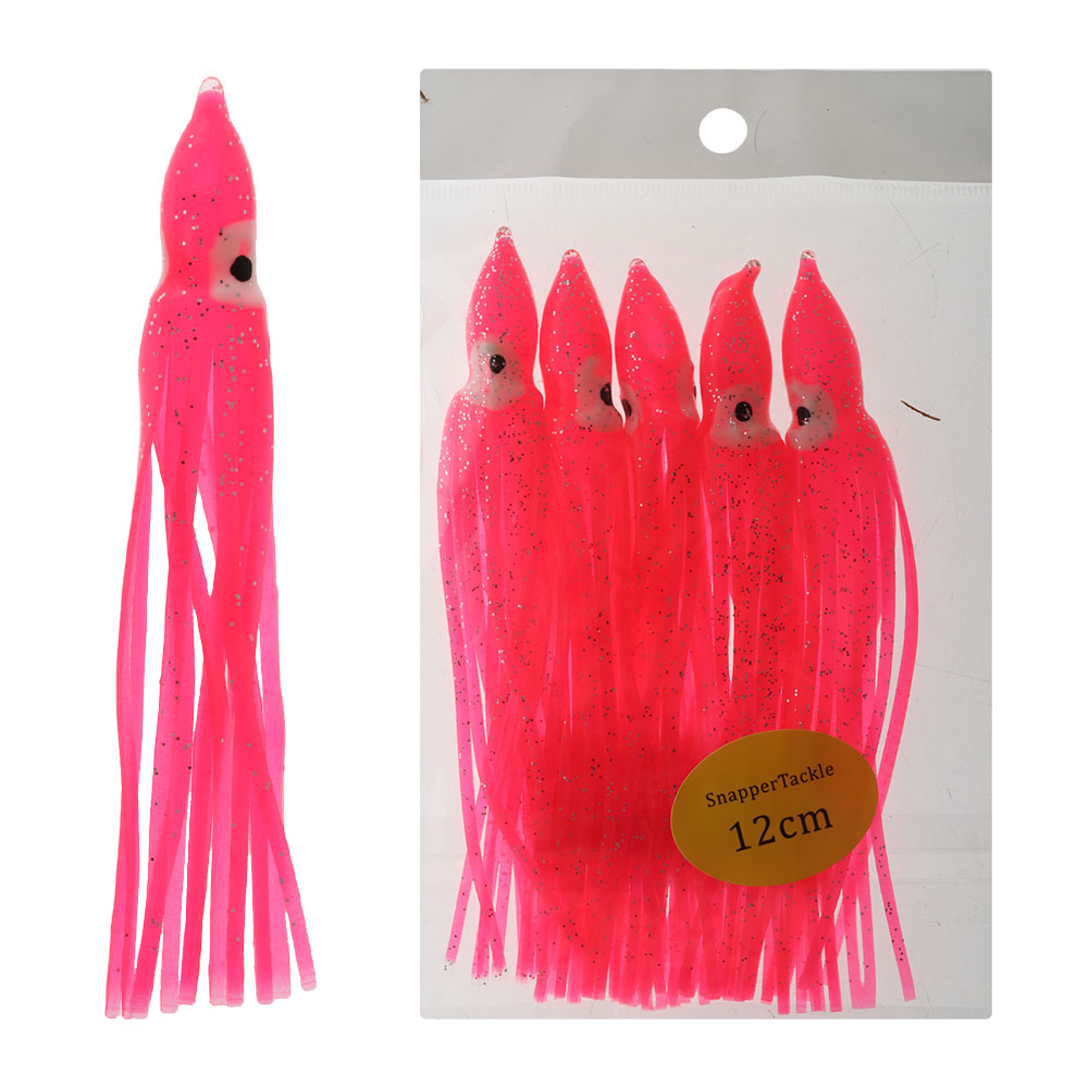 SnapperTackle Squid Skirts 12cm Qty 5 Pink