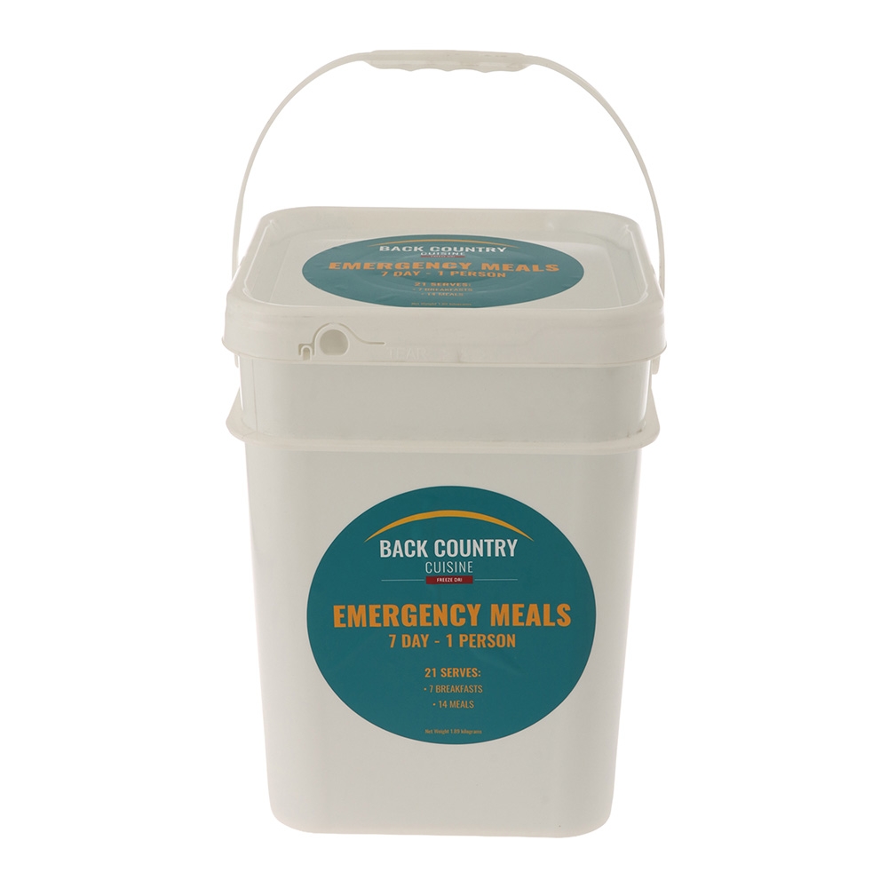 Back Country Cuisine 7 Day Emergency Meal Bucket
