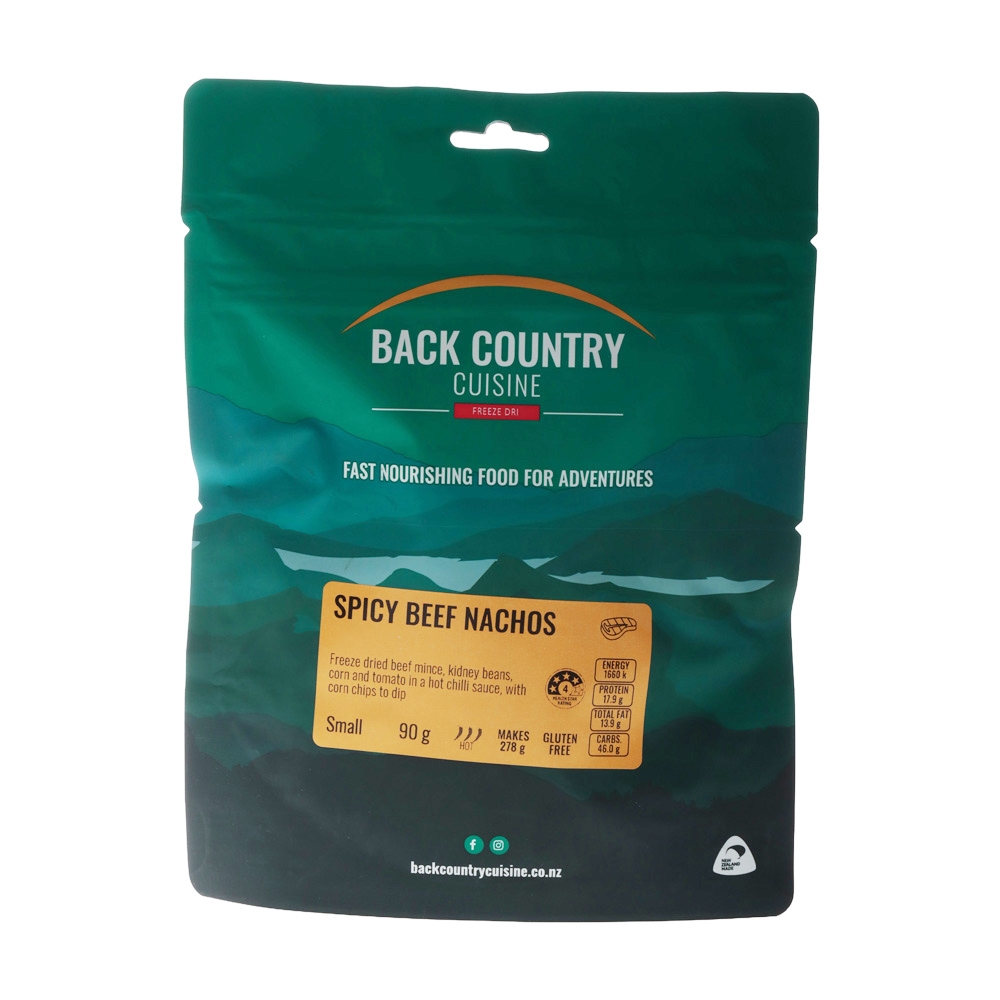 Back Country Cuisine Freeze Dried Meal Spicy Beef Nachos Small 90g